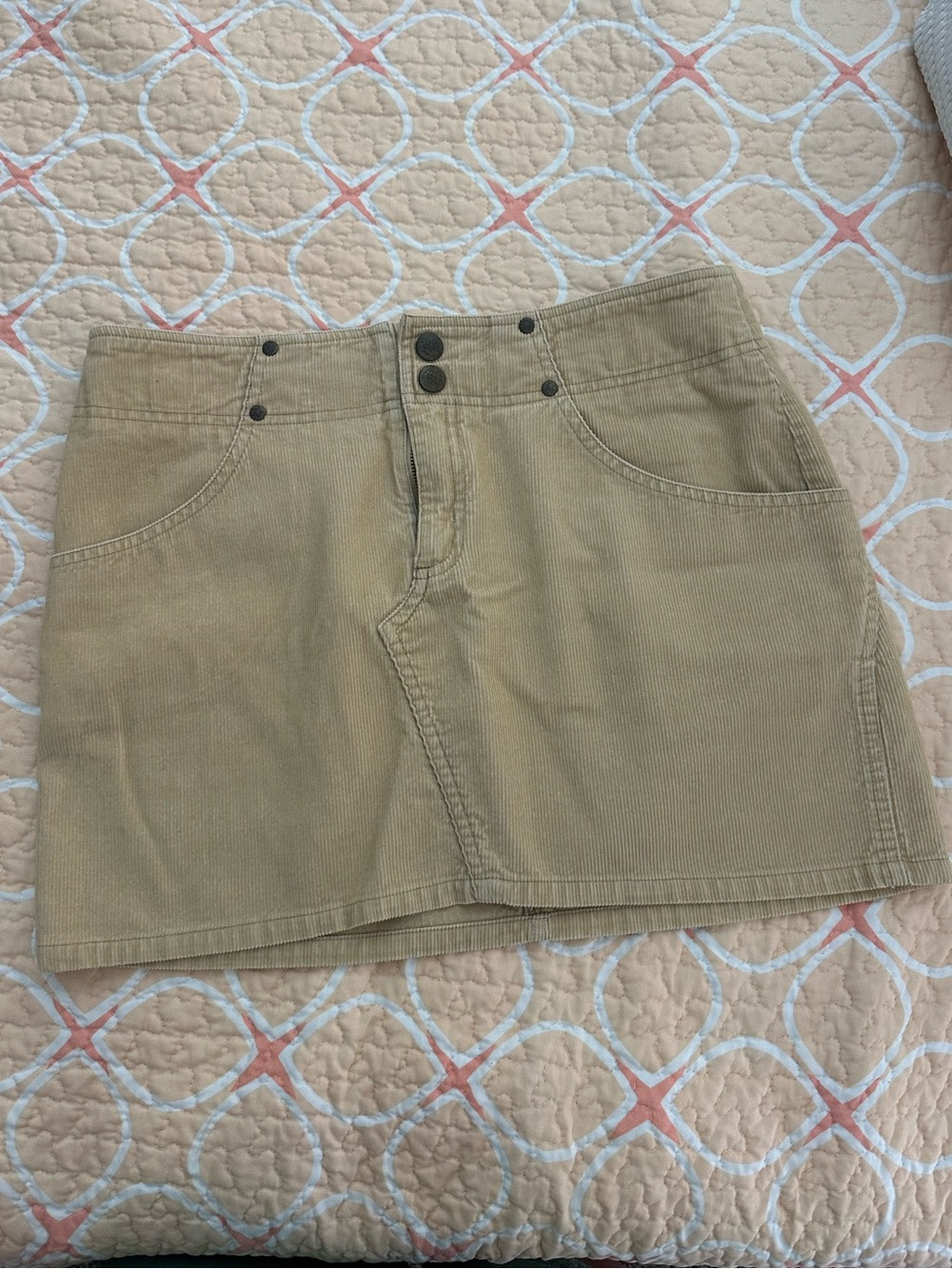 TILT Tan Corduroy Mini Skirt